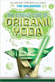 new bookcover of STRANGE CASE OF ORIGAMI YODA by Tom Angleberger