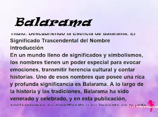 significado del nombre Balarama