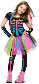  Funky Punk Skeleton Child Halloween Costume