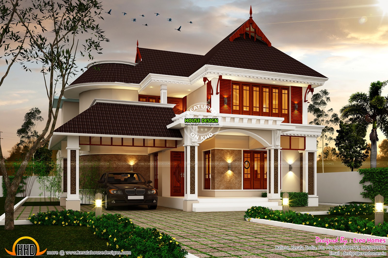 Superb dream  house  plan  Kerala home  design and floor plans 