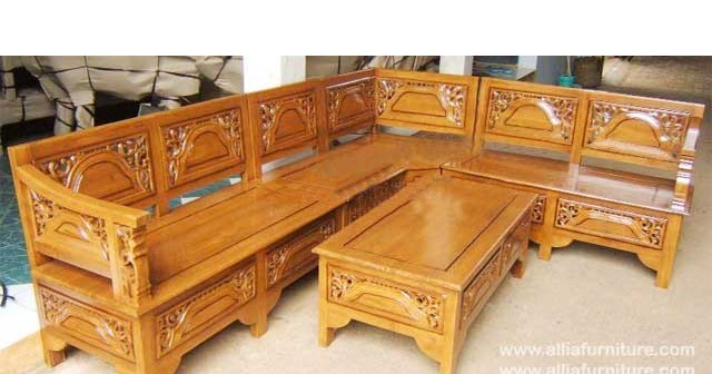 Kursi tamu ukiran set sudut majapahit Allia Furniture