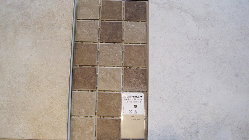 , my favorite little tile for the shower floor. These are 2x2 tiles  title=