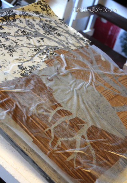Transferring stencil with contact paper