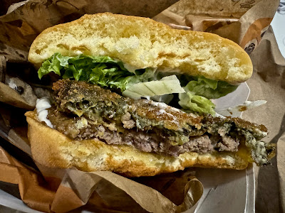 Burger King, cheesy spinach beef burger