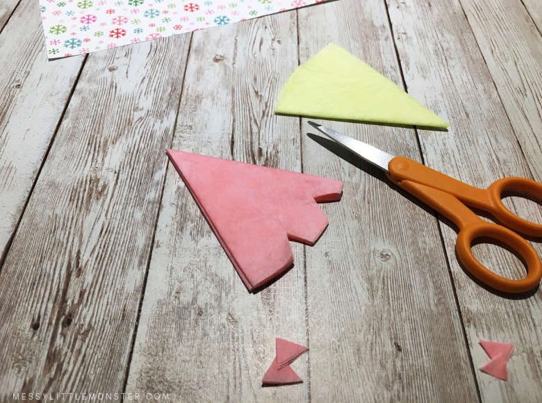 coffee filter snowflakes