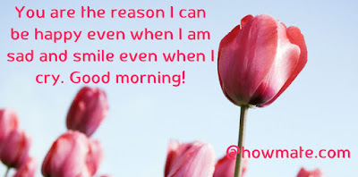 Good Morning Quotes For Friends: you are the reason i can be happy even when  i am sad 