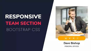 Awesome Our Team Section design with Bootstrap CSS
