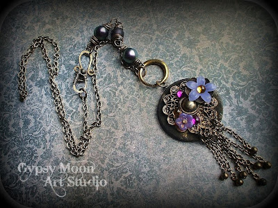 vintage assemblage locket