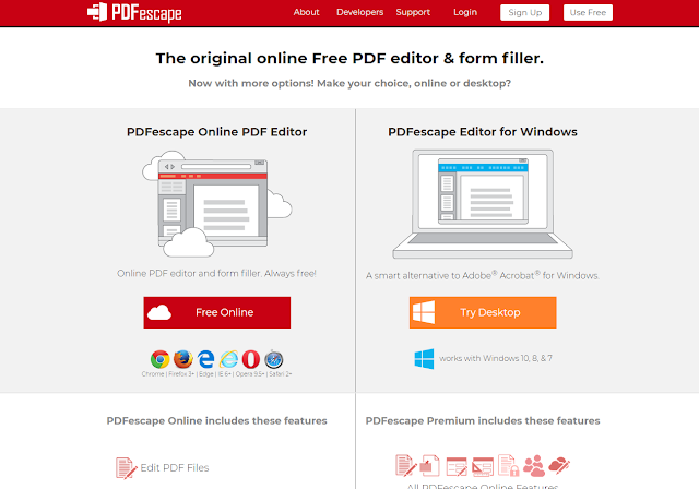 يُعد PDFescape أفضل منصة لتحرير ملفات PDF عبر الإنترنت