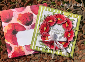 Andrea Sargent, Social Stamping, blog hop, Stampin Up, 2020, Peaceful Poppies, wreath, Peaceful Moments