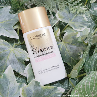 Review L'Oreal Paris UV Defender Daily UV Serum Protector Bright and Clear