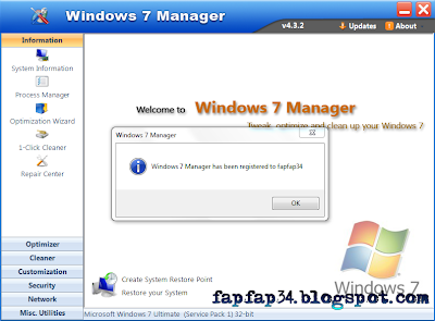 Screenshot Windows 7 Manager