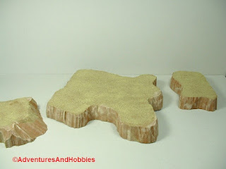 Desert terrain pieces for miniature war games - group 3.