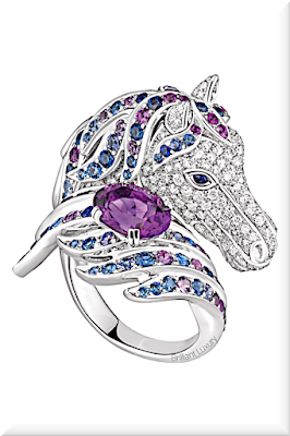 ♦Boucheron Paris Pégase Horse amethyst diamond ring #boucheron #jewelry #brilliantluxury