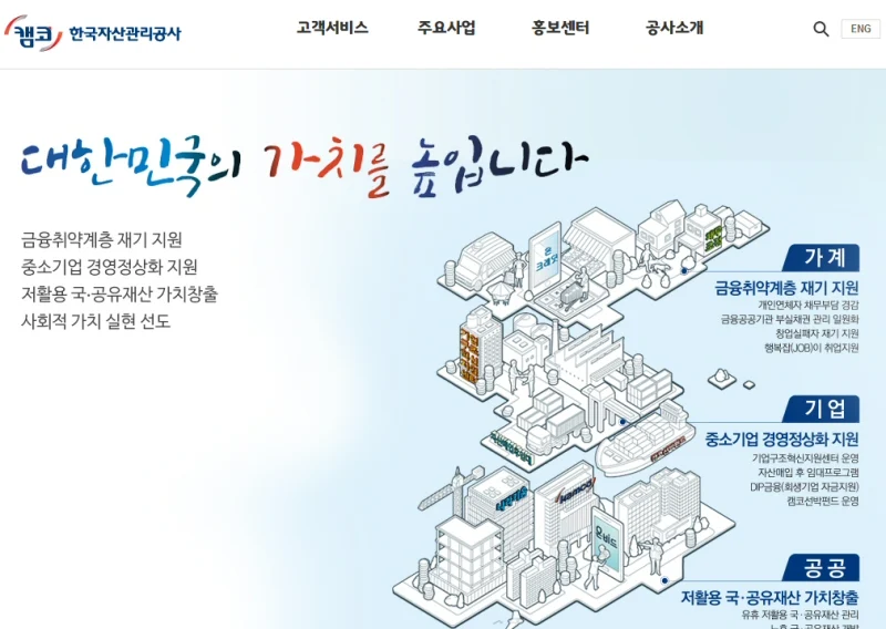 캠코, 2020년도 공공개발계약 190건, 2,210억원 신규 발주