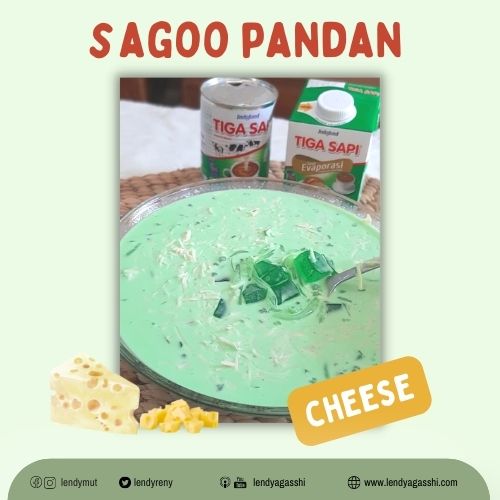 Kreasi resep Tiga Sapi Sagoo Pandan Cheese