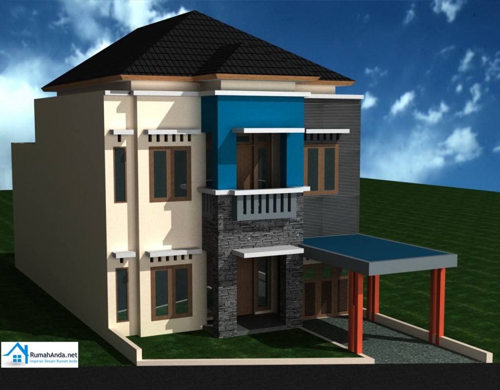 Desain Rumah Minimalis 2 Lantai Type 45 Blogger Reog