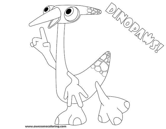 Dinopaws Gwen coloring page