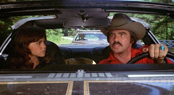 Sally Field and Burt Reynolds inside car in Smokey and the Bandit