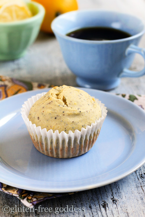 Multigrain gluten-free lemon poppy seed muffins