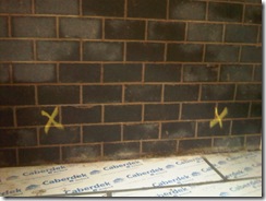 Goodby Road marked out for sockets on plot 1