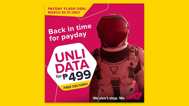 GOMO offers 30-day Unli Data for P499 from March 30-31, 2022