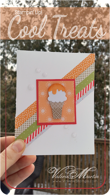 Valerie Stamps Stampin Up Cool Treats ice cream designer series paper dsp 