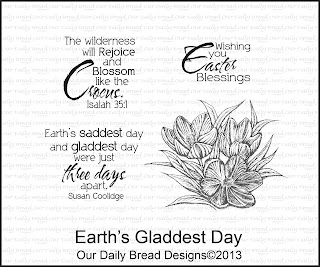 Our Daily Bread designs, Earth's Gladdest Day