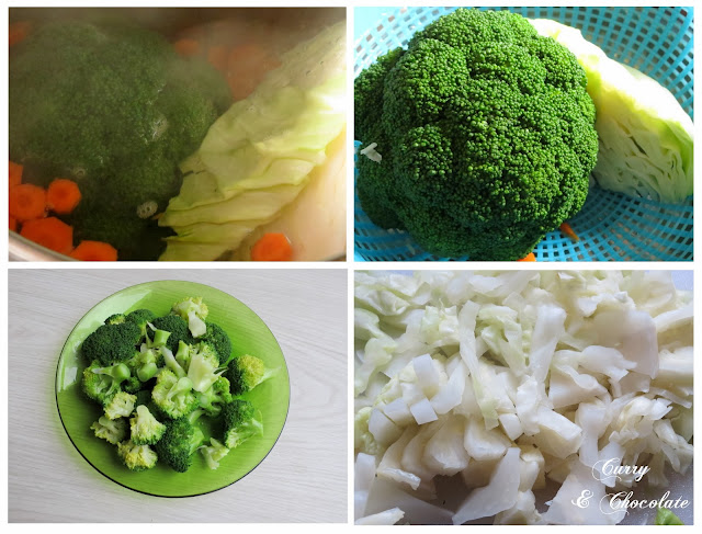 Preparación de las verduras