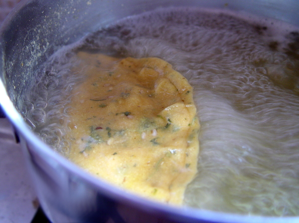 Pumpkin Tofu Rosemary Methi Ravioli