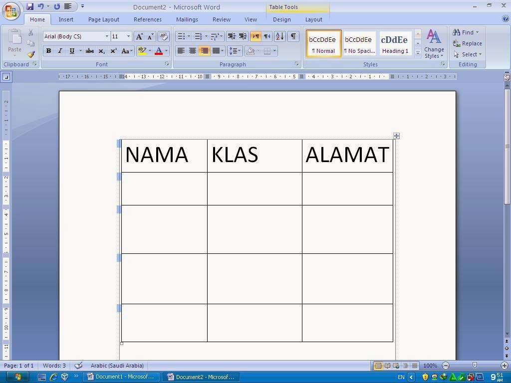 Cara Memberi Warna Pada Table Di Ms word Lengkap Dengan Gambar