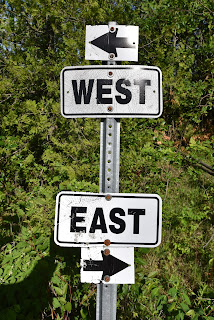 Trans Canada Trail West and East sign.