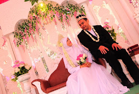 gaun pengantin syari