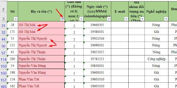 Hướng dẫn xem và lọc dữ liệu trùng lặp bằng màu sắc trong Excel