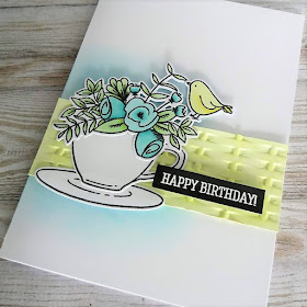 Birthday card with the Hello & thanks stamps and dies from Wplus9