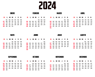calendario 2024 sin fondo