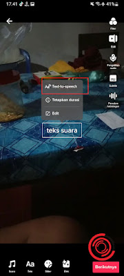 Jika sudah silakan kalian tekan atau tahan lama pada teks yang sudah kalian buat nantinya akan muncul dialog baru dan silakan pilih Text-to-Speech
