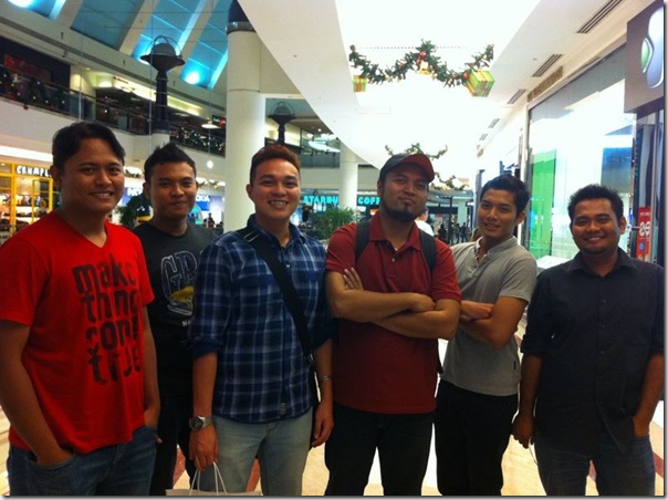 With the bros...