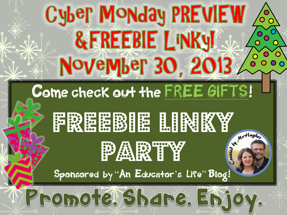 http://educatorslife.blogspot.com/2013/11/cyber-monday-preview-freebie-linky.html?utm_source=feedburner&utm_medium=feed&utm_campaign=Feed%3A+AnEducatorsLife+%28An+Educator%27s+Life%29