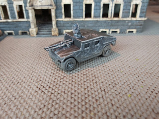 A painted Humvee ready for combat in Gaslands