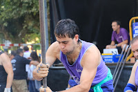 Exhibición de barrenadores en las fiestas de El Regato