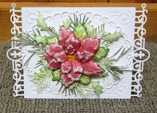 Heartfelt Creations Sparkling  Poinsettia, Heartfelt Creations Celebrate the Season, Christmas Cards, Spellbinders.