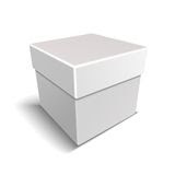 Cube Shape Laminated White Two Piece Kraft Packaging Box