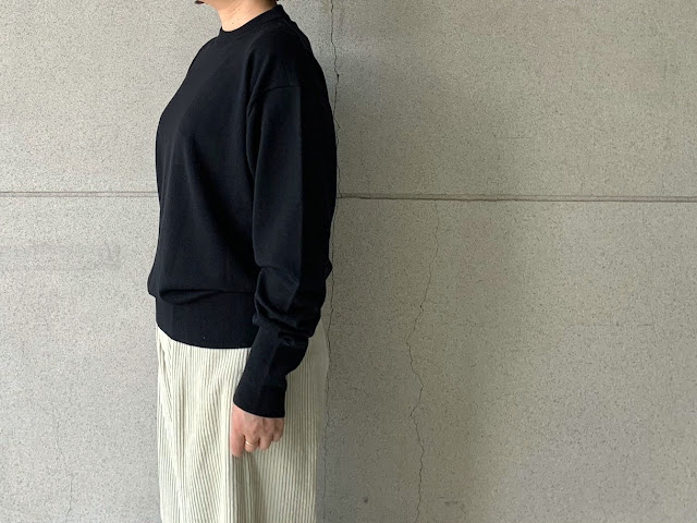 ATON【エイトン】WOOSTED WOOL CREWNECK SWEATER◆エイティエイト/新居浜・愛媛
