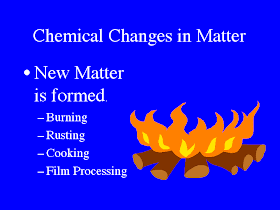 The chemical change