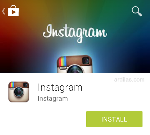 tombol install - Cara Download & Install Aplikasi Instagram - Android