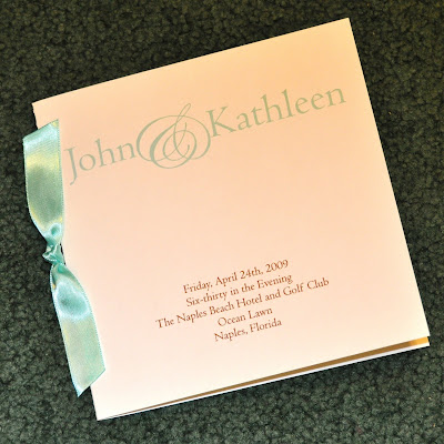 teal wedding program paper