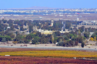 view of united nations disengagement zone israel syria border