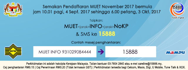 Semakan Pendaftaran MUET Sesi November 2018 Online - MyBelajar