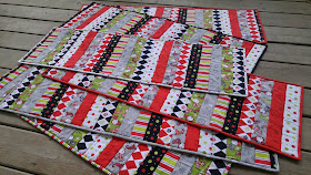 Christmas quilt as you go table runner